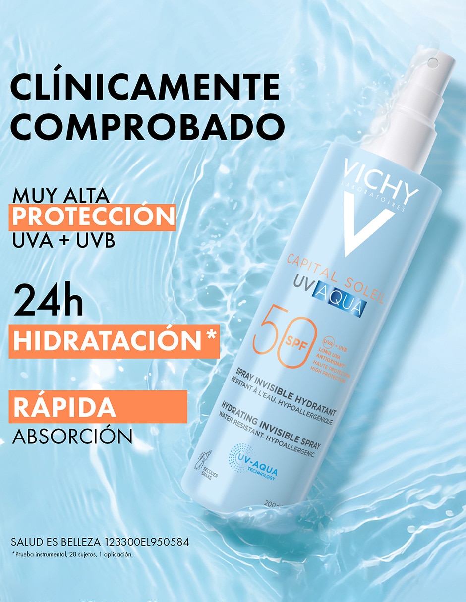 Protector solar FPS 50 Capital Soleil UV Aqua spray Vichy 200 ml