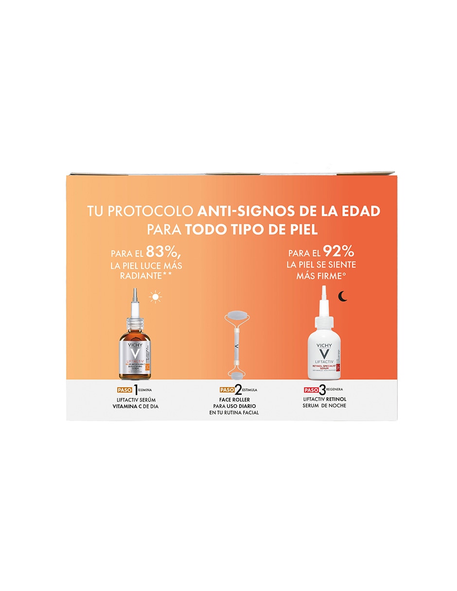 Kit de sérum facial Vitamina C y retinol Mamás Vinchy Liftactiv todo tipo de piel