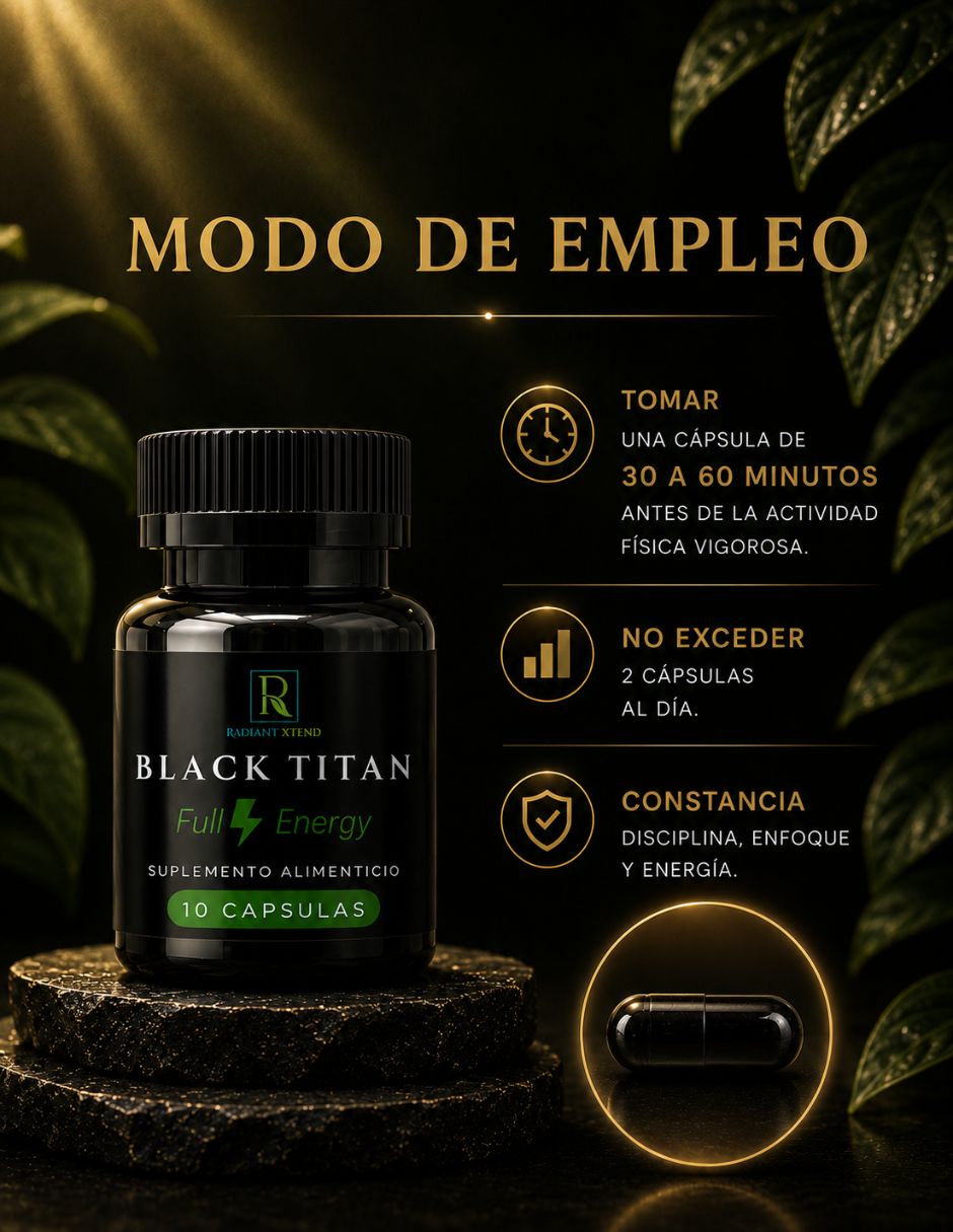 Black titan con 8 mushroom complex sabor natural de 10 tabletas 4