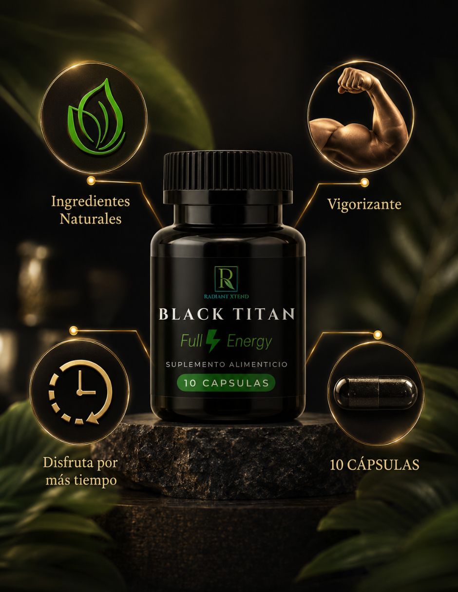 Black titan con 8 mushroom complex sabor natural de 10 tabletas 6