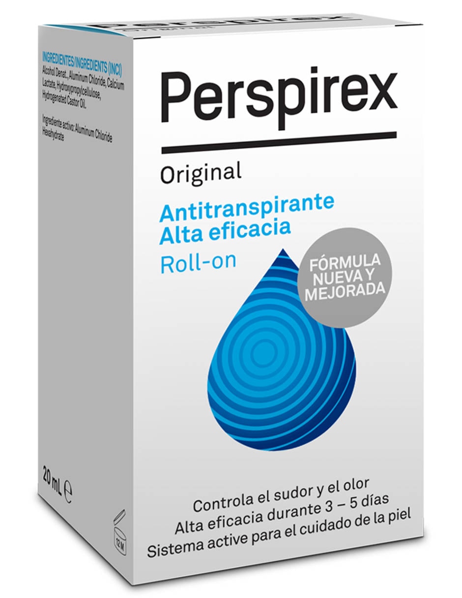 Desodorante para axilas en roll on perspirex