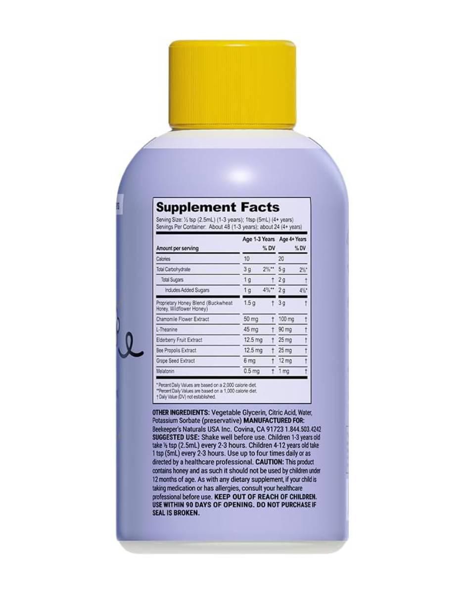 Beekeepers Naturals Kids jarabe infantil nocturno con miel melipona sabor miel de 118 ml 2