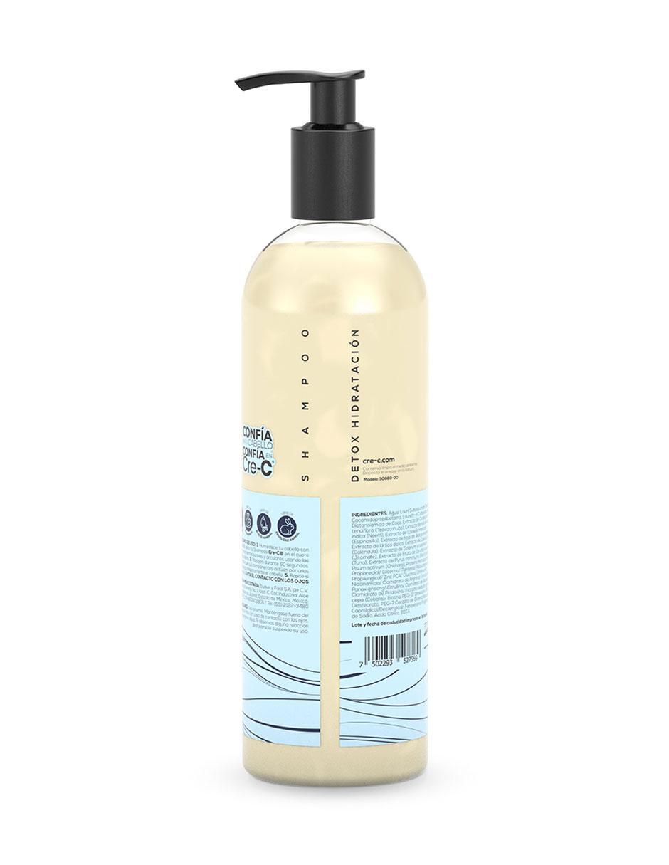 Shampoo hidratante para cabello todo tipo shampoo cre-c detox hidratacion cre-c detox hidratación 500 ml