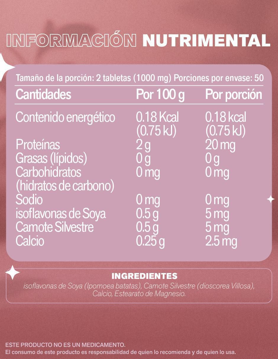 Combo HM tabletas y extracto Lemon Cochella con isoflavonas de soya y camote silvestre