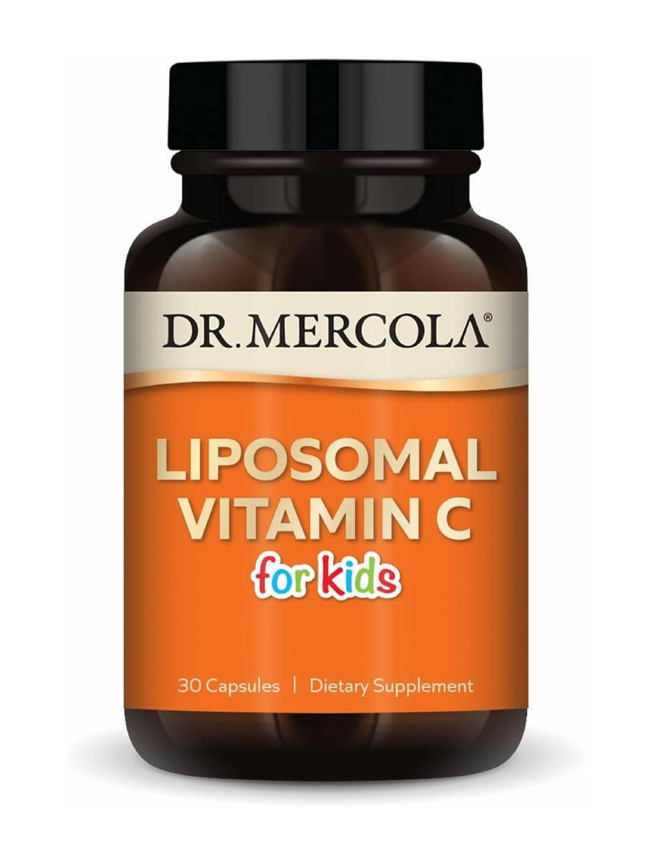 Dr mercola vitamina c liposomal para niños 125 mg 30 capsulas apoyo inmunologico infantil dr. mercola "con" vitamina c "sabor" sin sabor "de" 30 cáp
