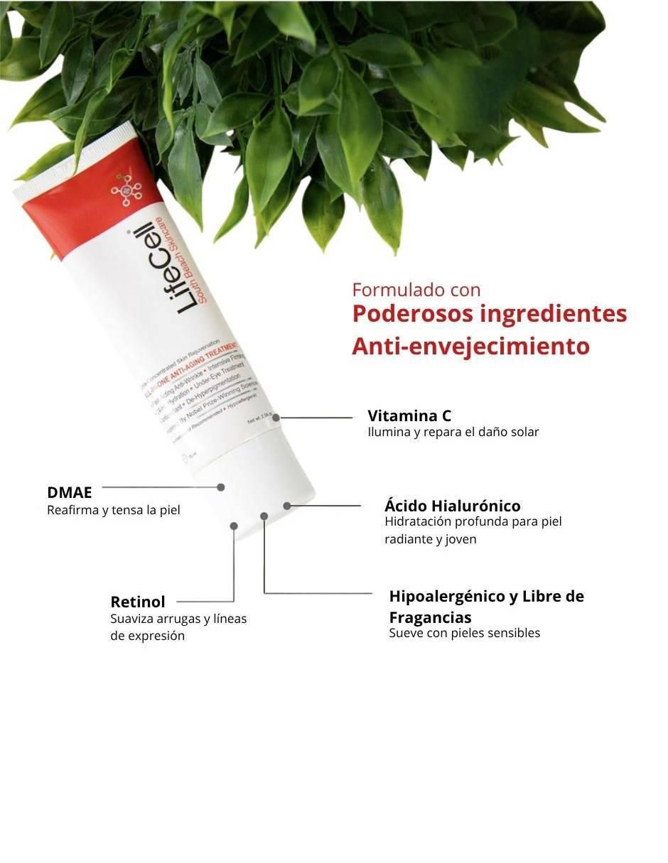 South Beach Skincare All-In-One Anti-Aging Treatment con Ácido Hialurónico y Vitamina C de 75 ml 3