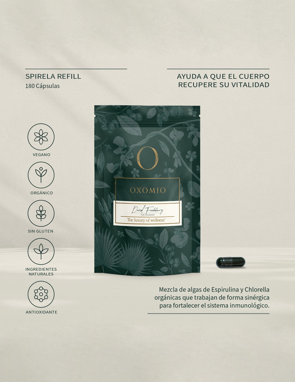 Spirela Refil con espirulina de 180 cápsulas 2