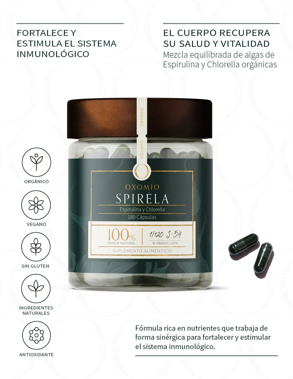 Spirela con espirulina de 180 cápsulas 3