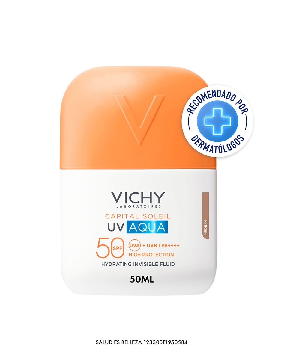 Protector solar fps 50 capital soleil uv aqua protector solar ligero tono medio 50 ml vichy capital soleil