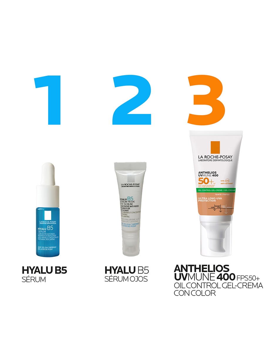 Kit de protector solar fps 50+ la roche-posay pack anthelios uvmune toque seco con color verano la roche posay anthelios