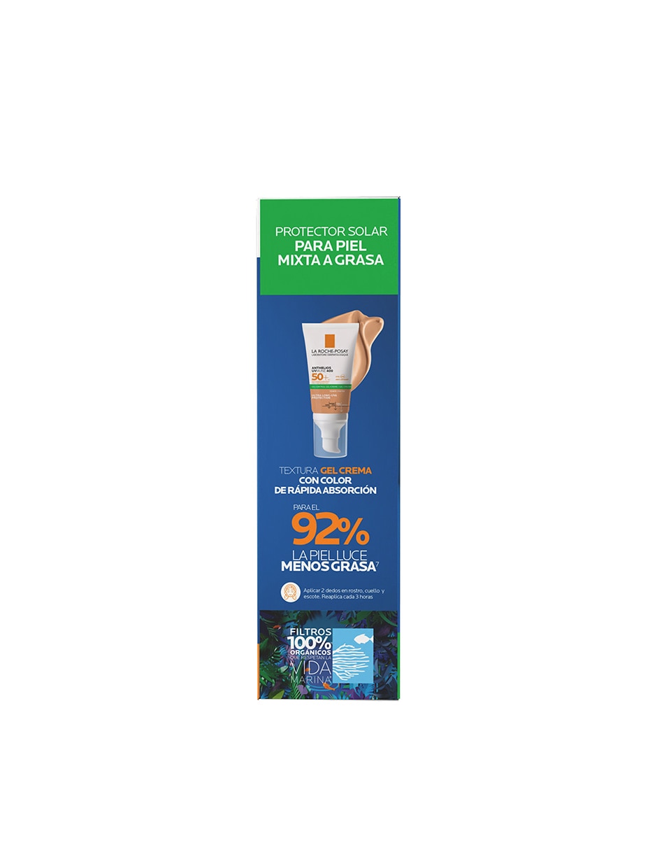 Kit de protector solar fps 50+ la roche-posay pack anthelios uvmune toque seco con color verano la roche posay anthelios