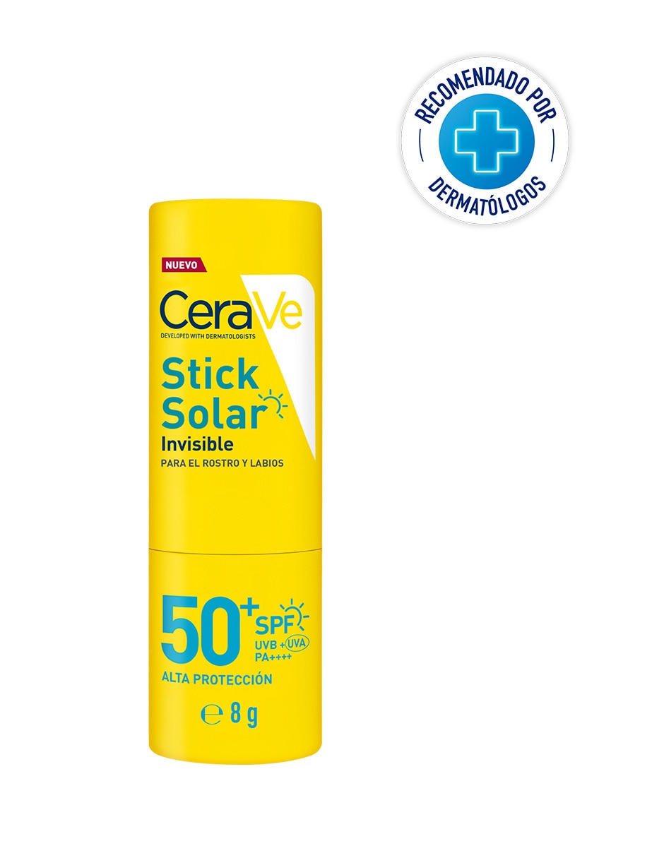 Protector solar fps 50 stick solar invisible 50fps 8g cerave suncare