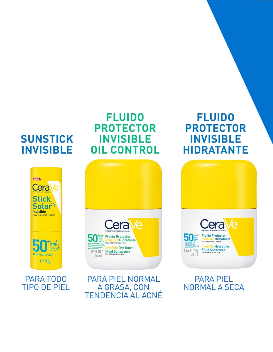 Protector solar fps 50 cerave stick solar invisible 50fps 8g cerave suncare