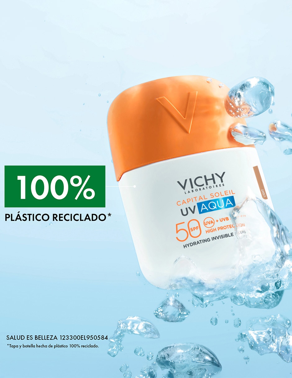 Protector solar fps 50 vichy capital soleil uv aqua protector solar ligero tono light 50 ml vichy capital soleil
