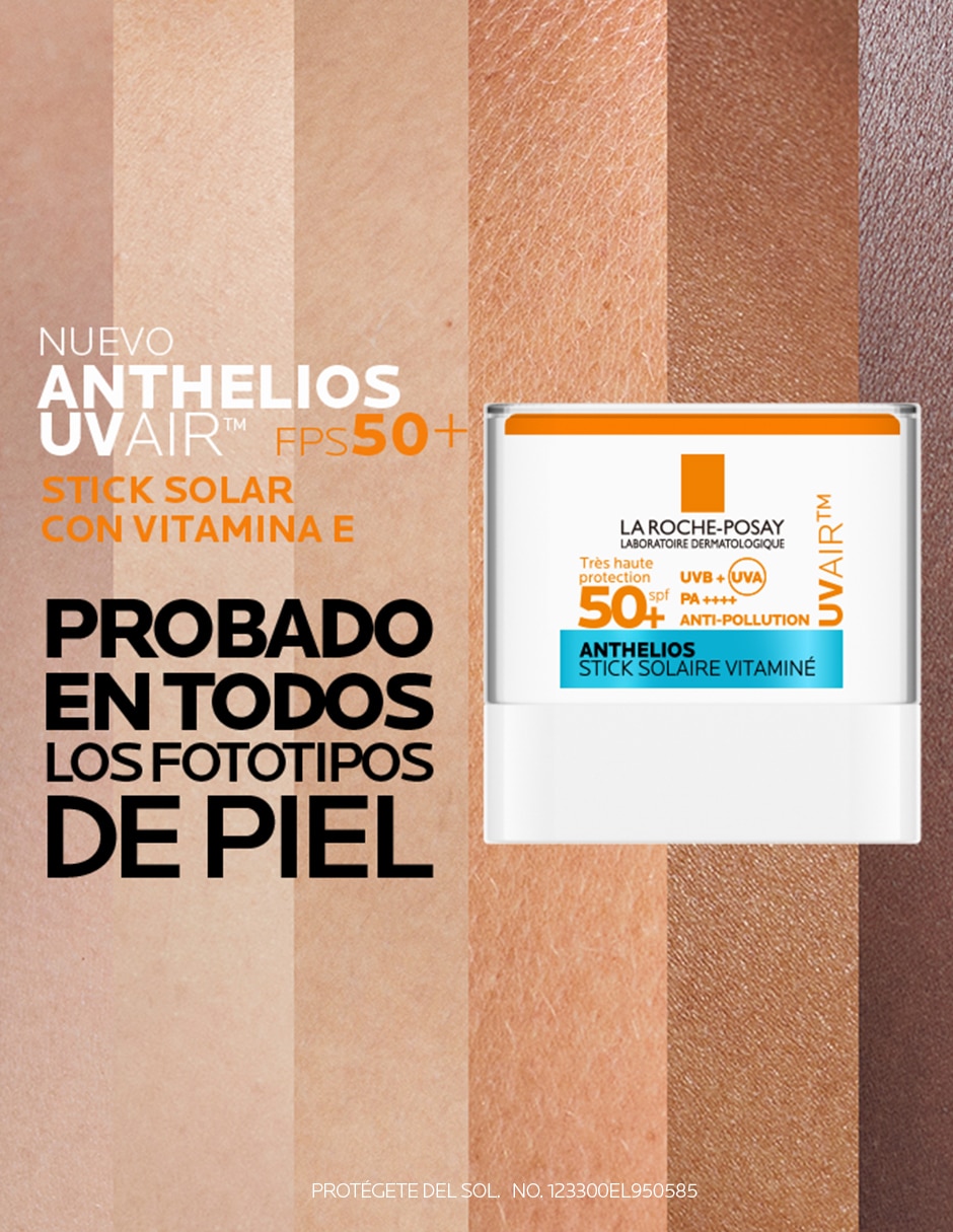 Protector solar fps 50+ la roche-posay anthelios uv air vitamin sun stick spf 50+ 10ml la roche posay anthelios