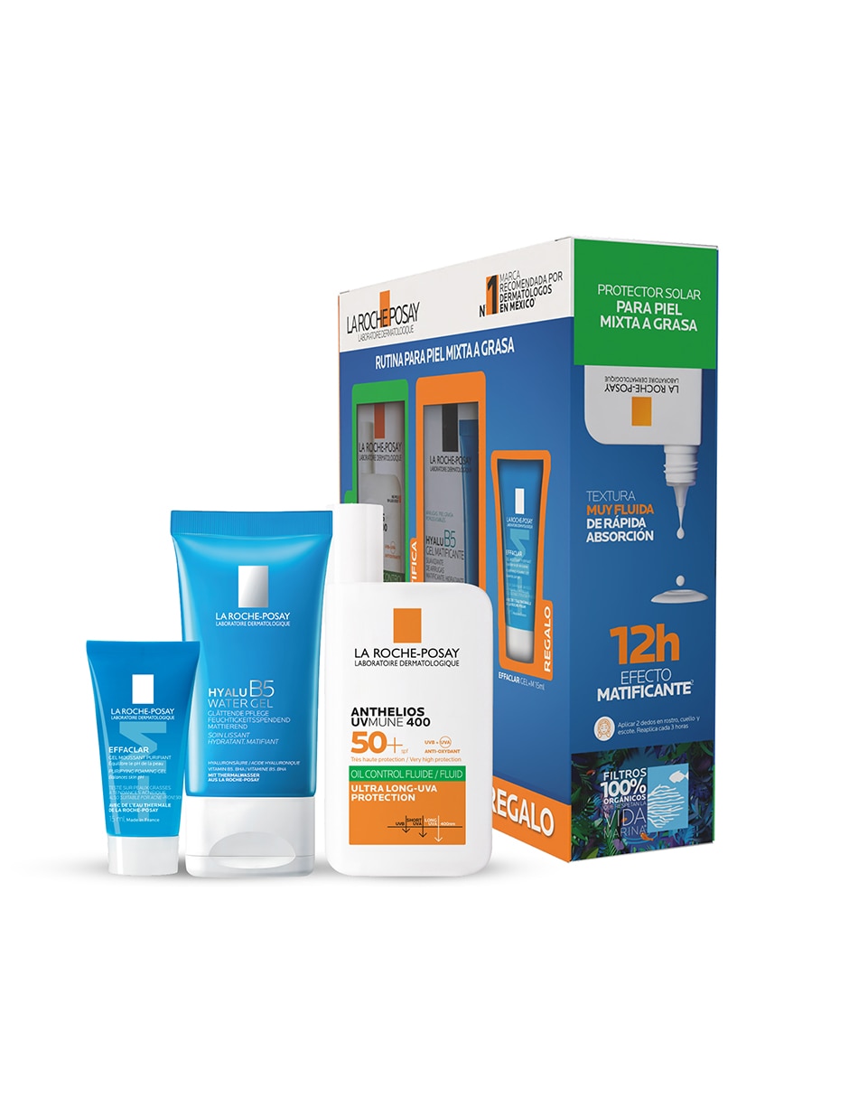 Kit de protector solar FPS 50+ Pack Anthelios UVMune 400 Fluido Oil Control Verano La Roche Posay