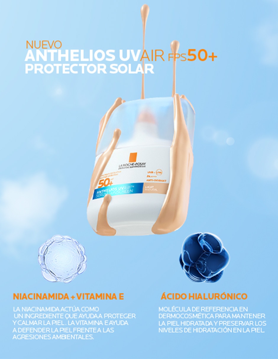 Protector solar fps 50+ la roche-posay anthelios uv air spf 50+ tc 50 ml la roche posay anthelios