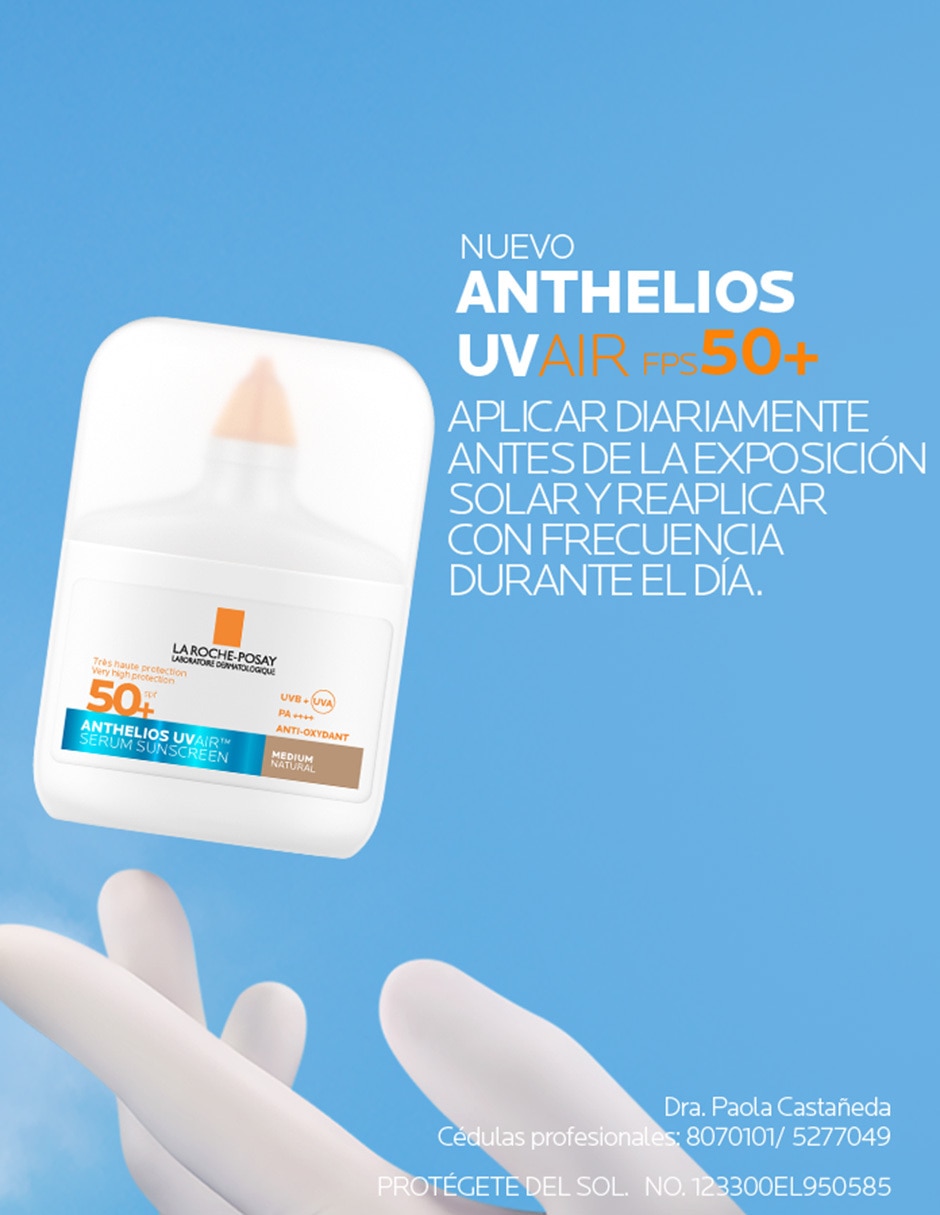 Protector solar fps 50+ la roche-posay anthelios uv air spf 50+ tm 50 ml la roche posay anthelios
