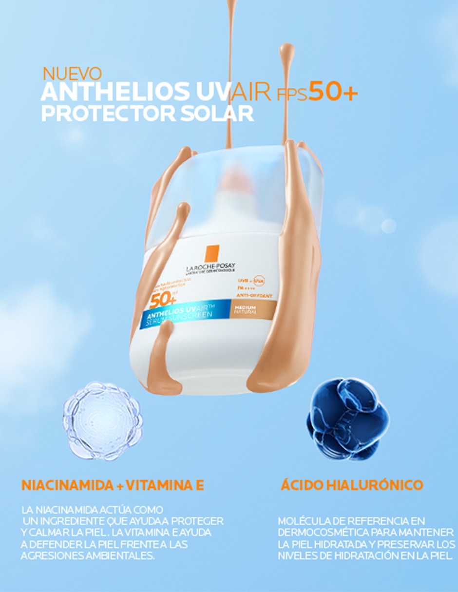 Protector solar fps 50+ la roche-posay anthelios uv air spf 50+ tm 50 ml la roche posay anthelios