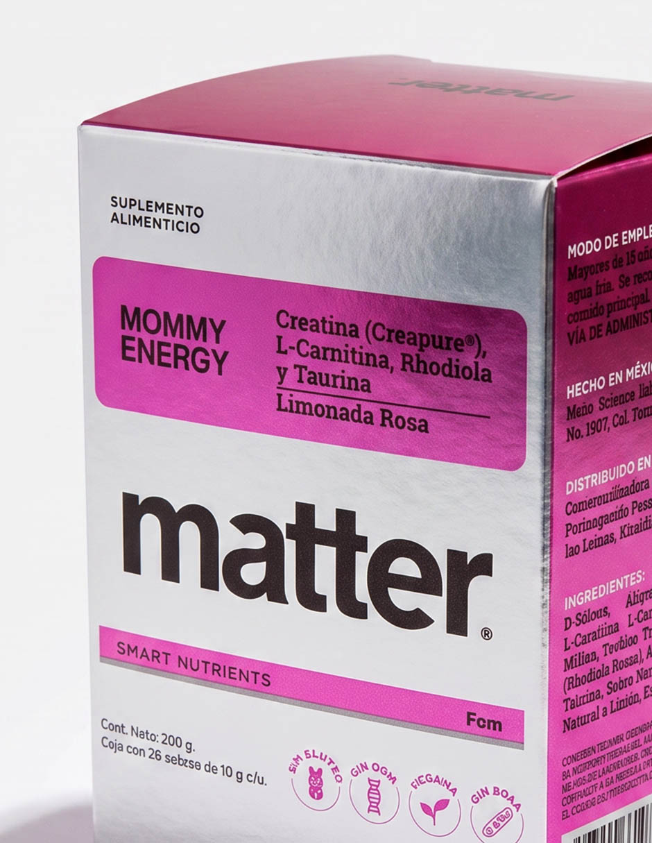 Mommy Energy Matter con carnitina sabor limonada rosa