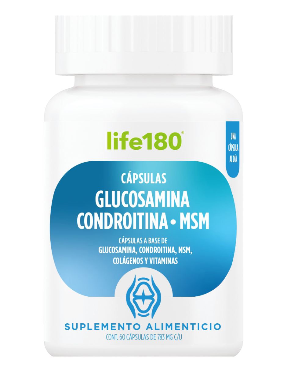 Glucosamina condroitina msm y vitaminas 60 cápsulas 60 porciones con glucosamina condroitina y msm