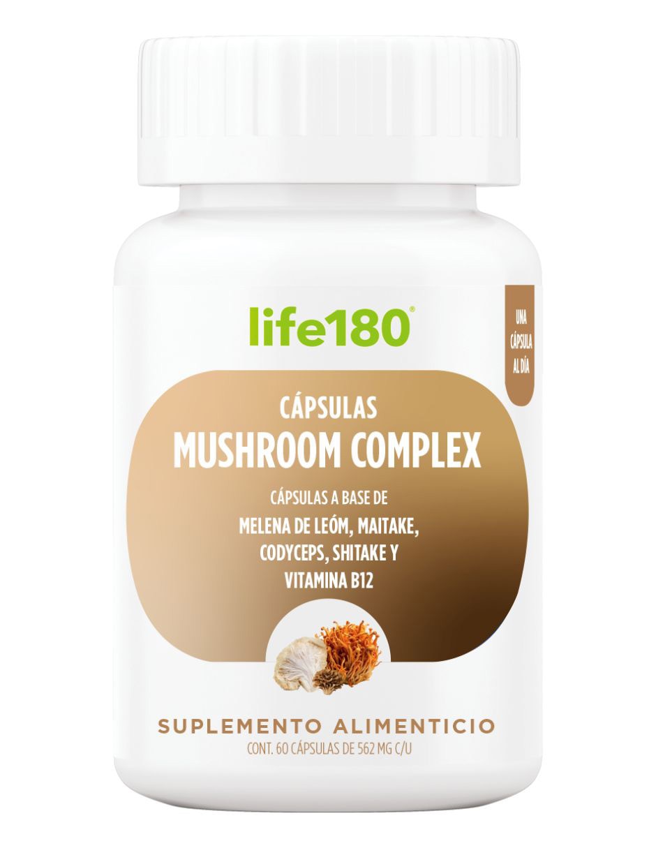 Suplementos alimenticios multi adapatógenos (melena de león maitake shitake y cordyceps) de 60 cápsulas para 60 po life 180 con melena de león Suplementos alimenticios multi adapatógenos (melena de león maitake shitake y cordyceps) de 60 cápsulas para 60 po life 180 con melena de león