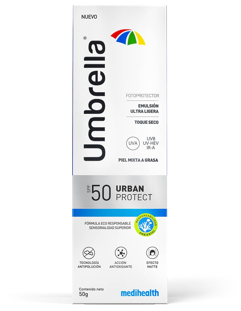 Protector solar FPS 50+ Umbrella Urban SPF 50 Italmex 50 g 4