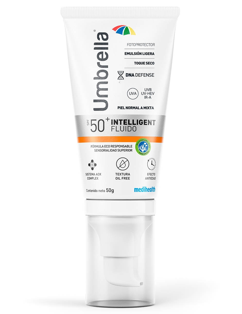 Protector solar FPS 50+ Umbrella Intelligen Fluido Italmex 50 g