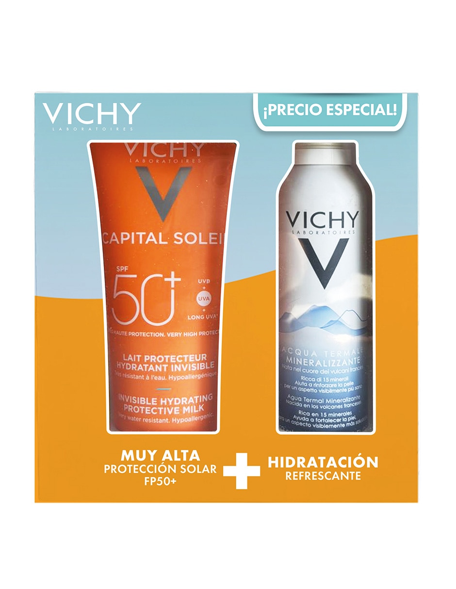 Kit de protector solar FPS 50+ Kit Family + Agua Termal Ver 2026 capital Soleil 1