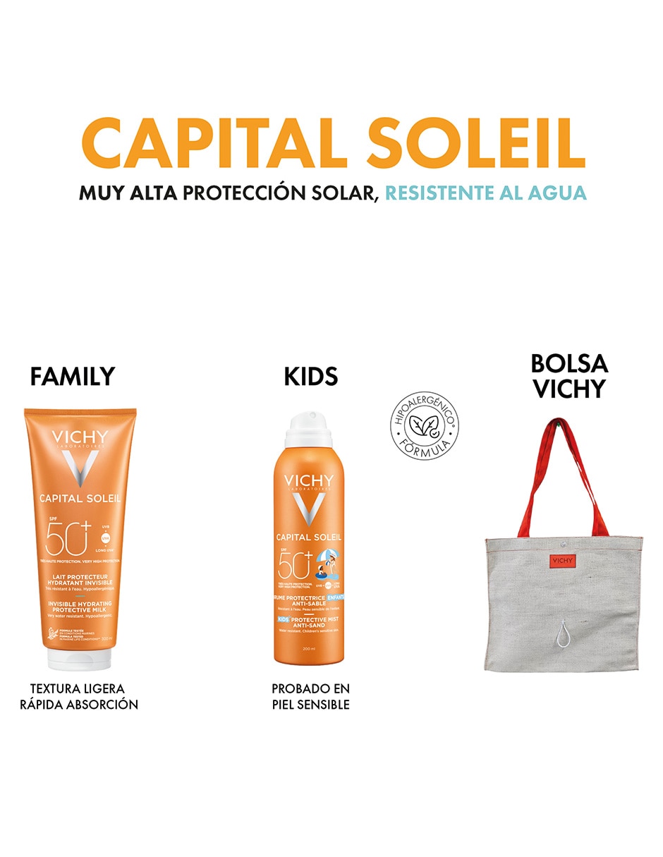 Kit de protector solar FPS 50+ Capsol Family+ Kids Verano 26 Capital Soleil 3