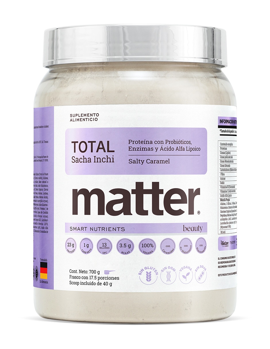 Total Beauty Matter con proteína vegetal sabor caramelo