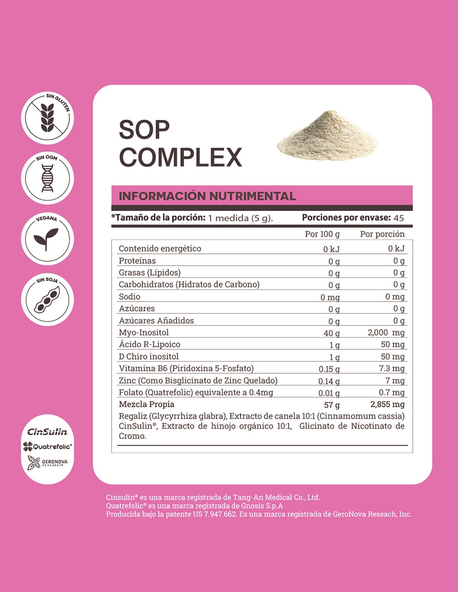 Sop Complex Matter con Myo & D-Chiro Inositol sabor berry