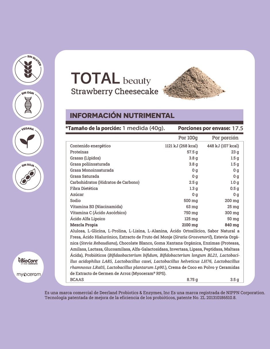 Total Beauty Matter sabor fresa