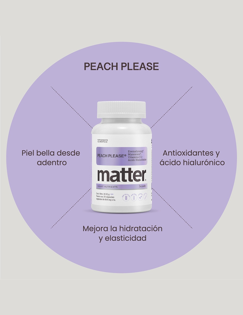PEACH PLEASE con Vitamina E sabor Natural de 6