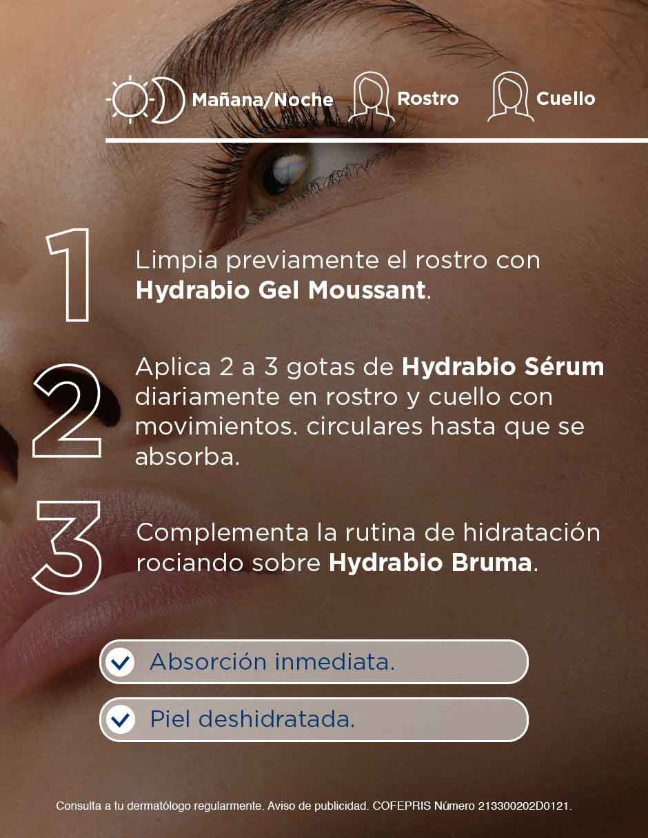 Sérum hidratante facial hydrabio serum hydrabio de piel todo tipo piel 3