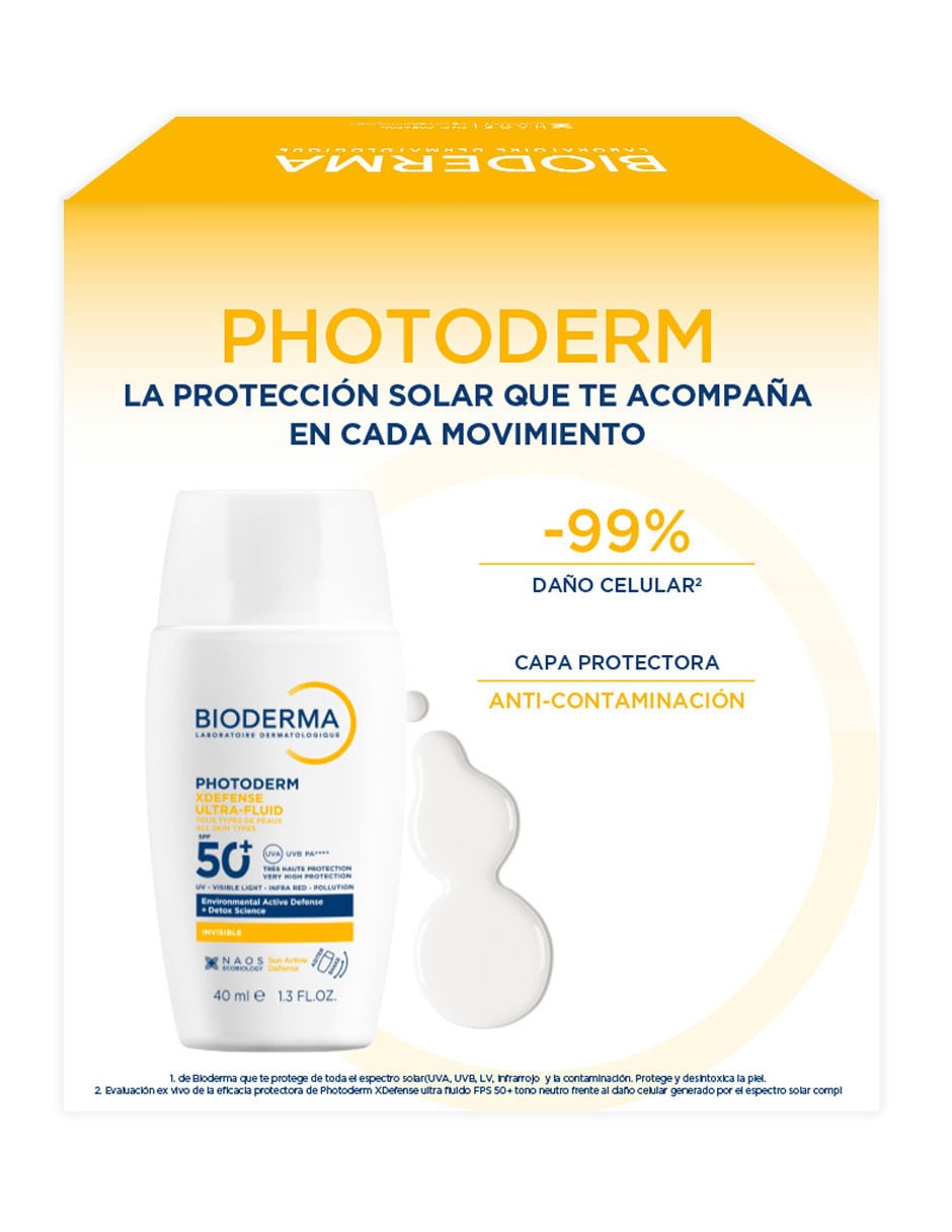Kit de bloqueador solar fps 50+ bioderma photoderm xdefense neutro + sensibio gel moussant: protección solar para todo tipo de piel bioderma xdefense