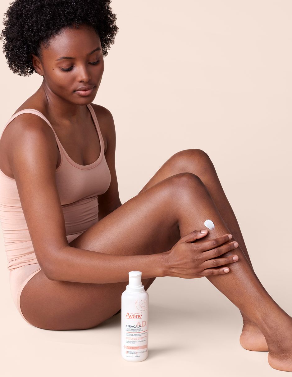 Set de crema para cuerpo recomendada para calmar la piel de día y noche avne para piel seca y sensible