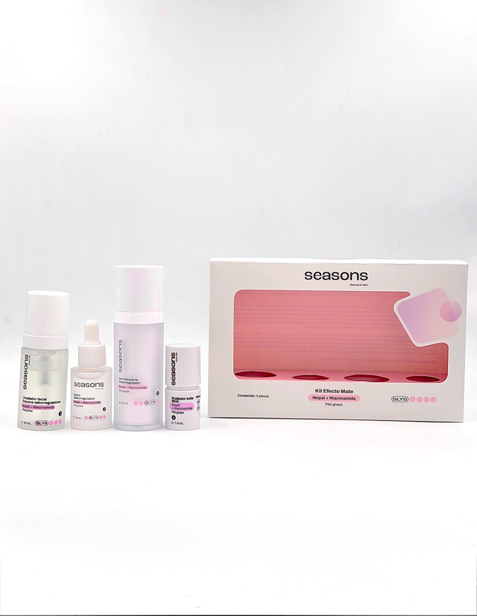 Kit tratamiento facial efecto mate nopal + niacinamida 2