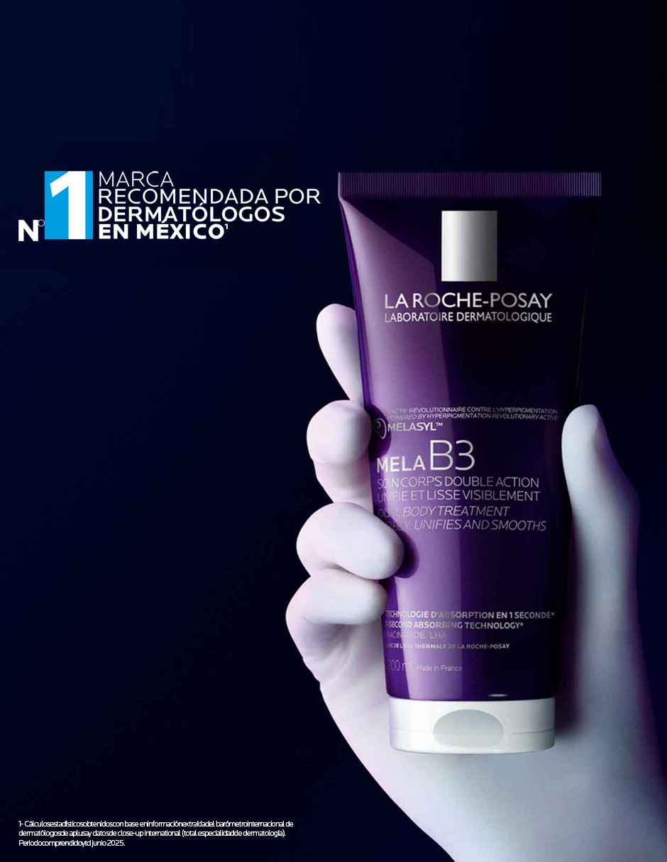Crema para cuerpo recomendada para reducir manchas día y noche La Roche Posay Mela B3 todo tipo piel