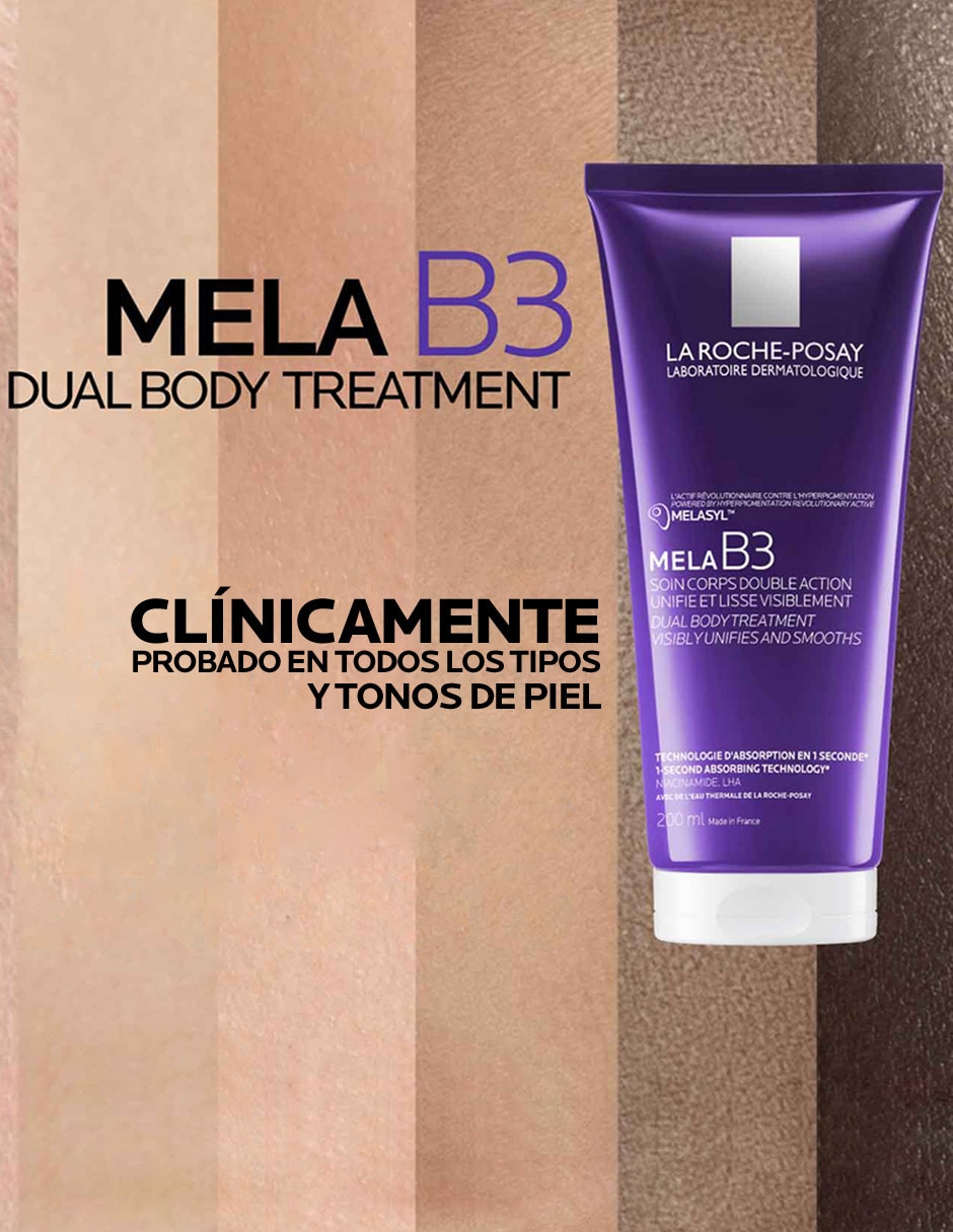 Crema para cuerpo recomendada para reducir manchas día y noche La Roche Posay Mela B3 todo tipo piel