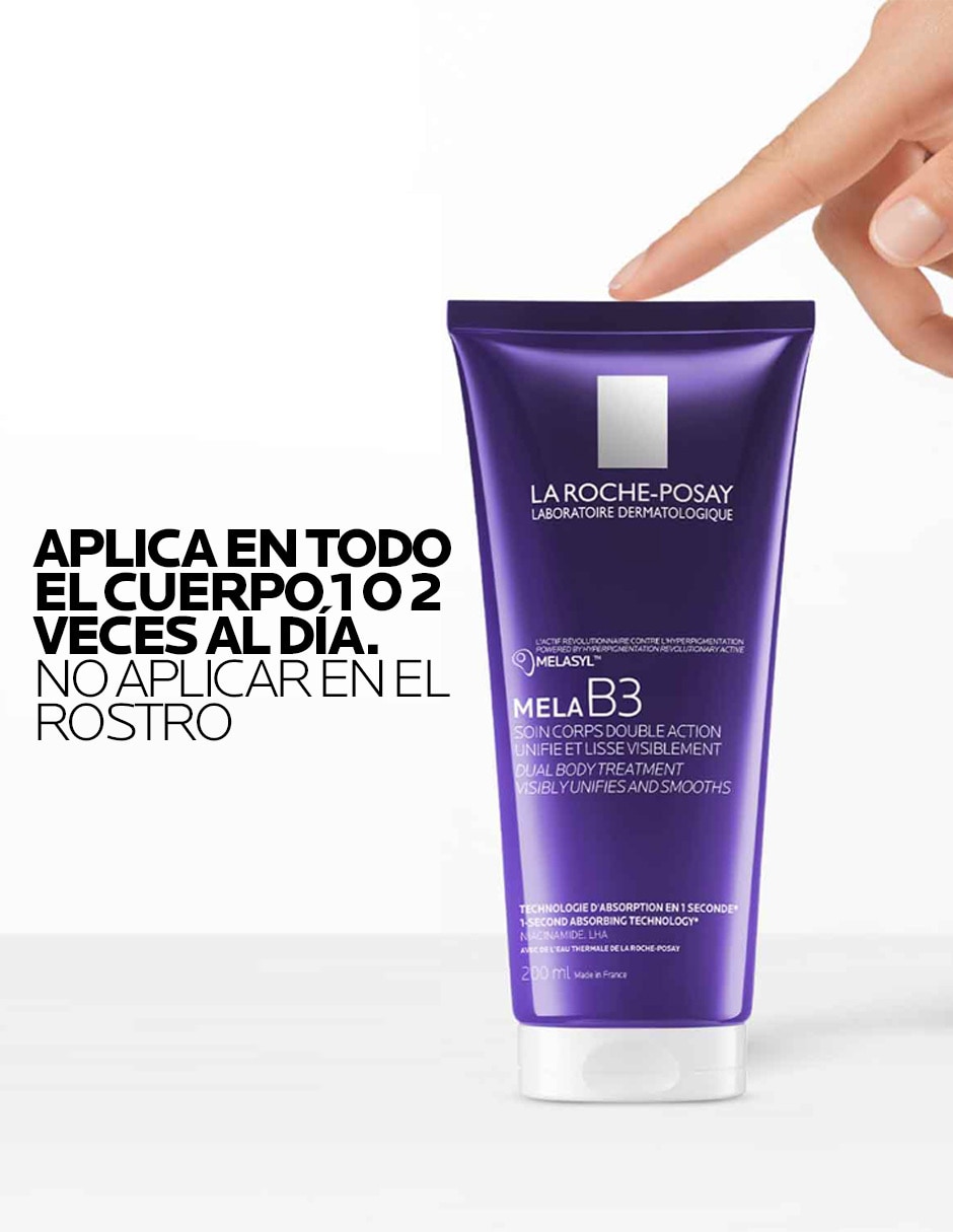 Crema para cuerpo recomendada para reducir manchas día y noche La Roche Posay Mela B3 todo tipo piel