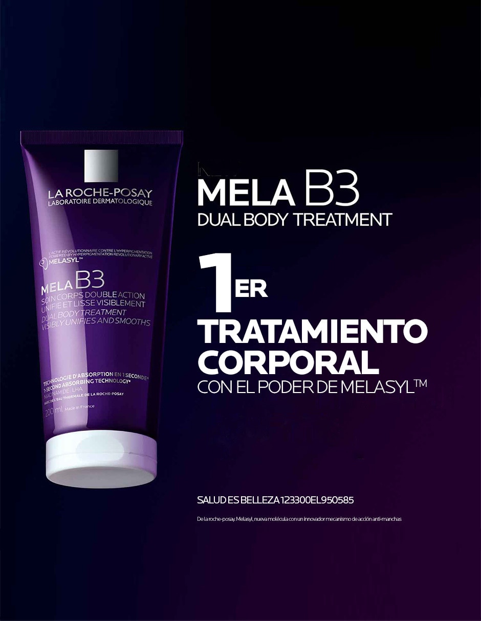 Crema para cuerpo recomendada para reducir manchas día y noche La Roche Posay Mela B3 todo tipo piel