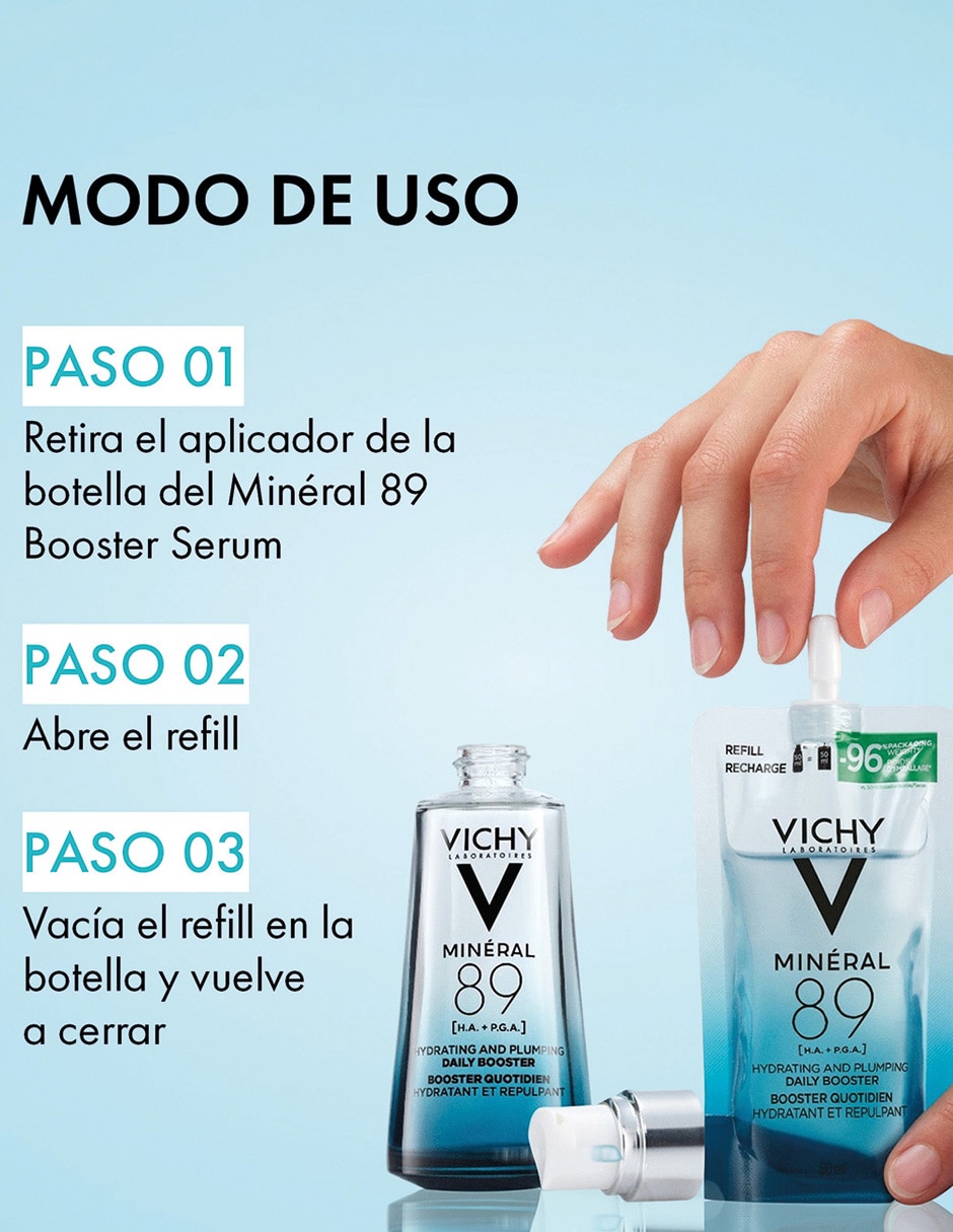 Sérum hidratante facial Minéral 89 Refill Booster 50ml todo tipo piel 5