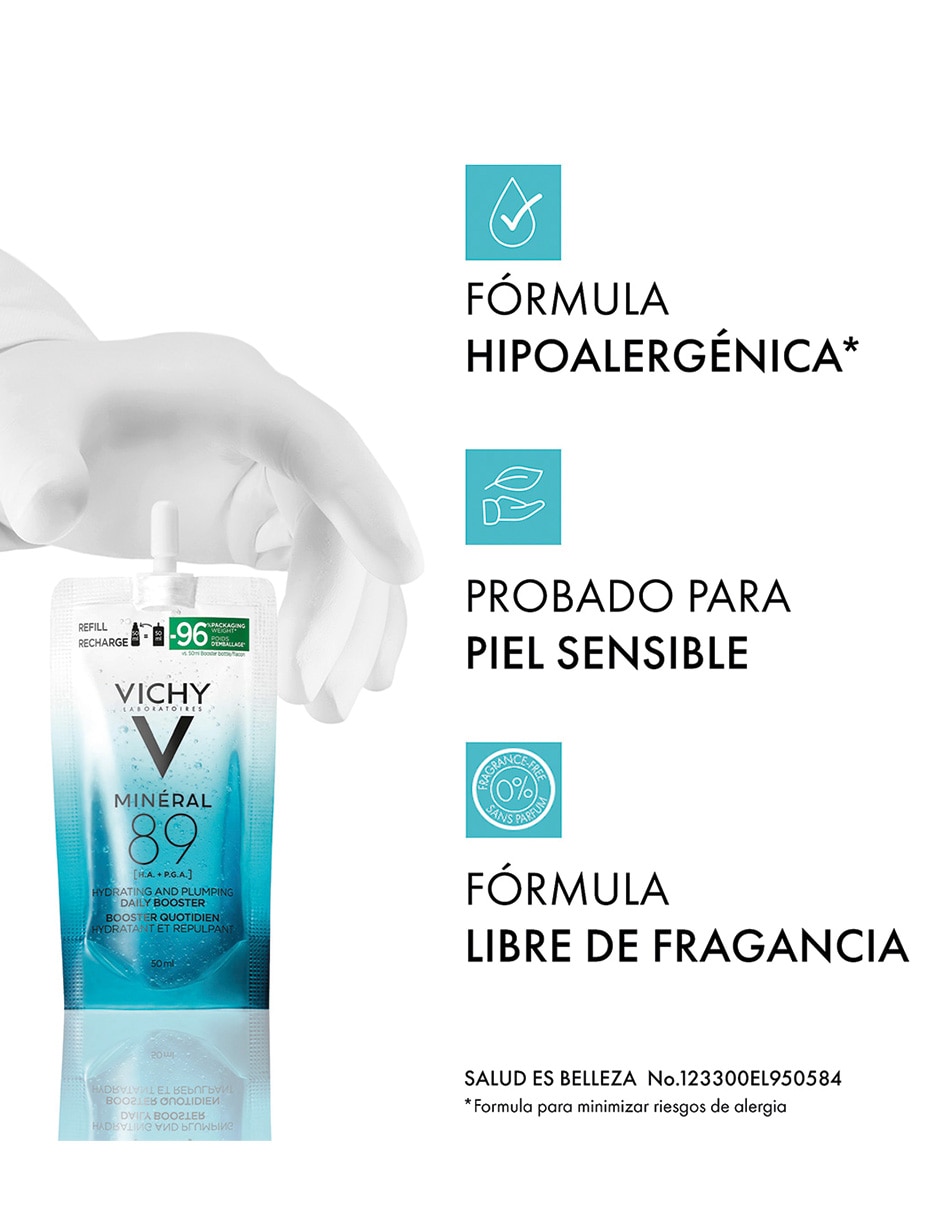 Sérum hidratante facial Minéral 89 Refill Booster 50ml todo tipo piel 8