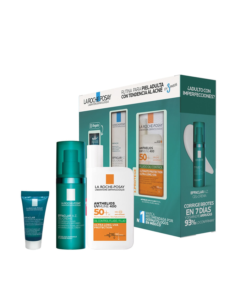 Set de crema facial recomendada para Acné de noche Effaclar para piel grasa 1