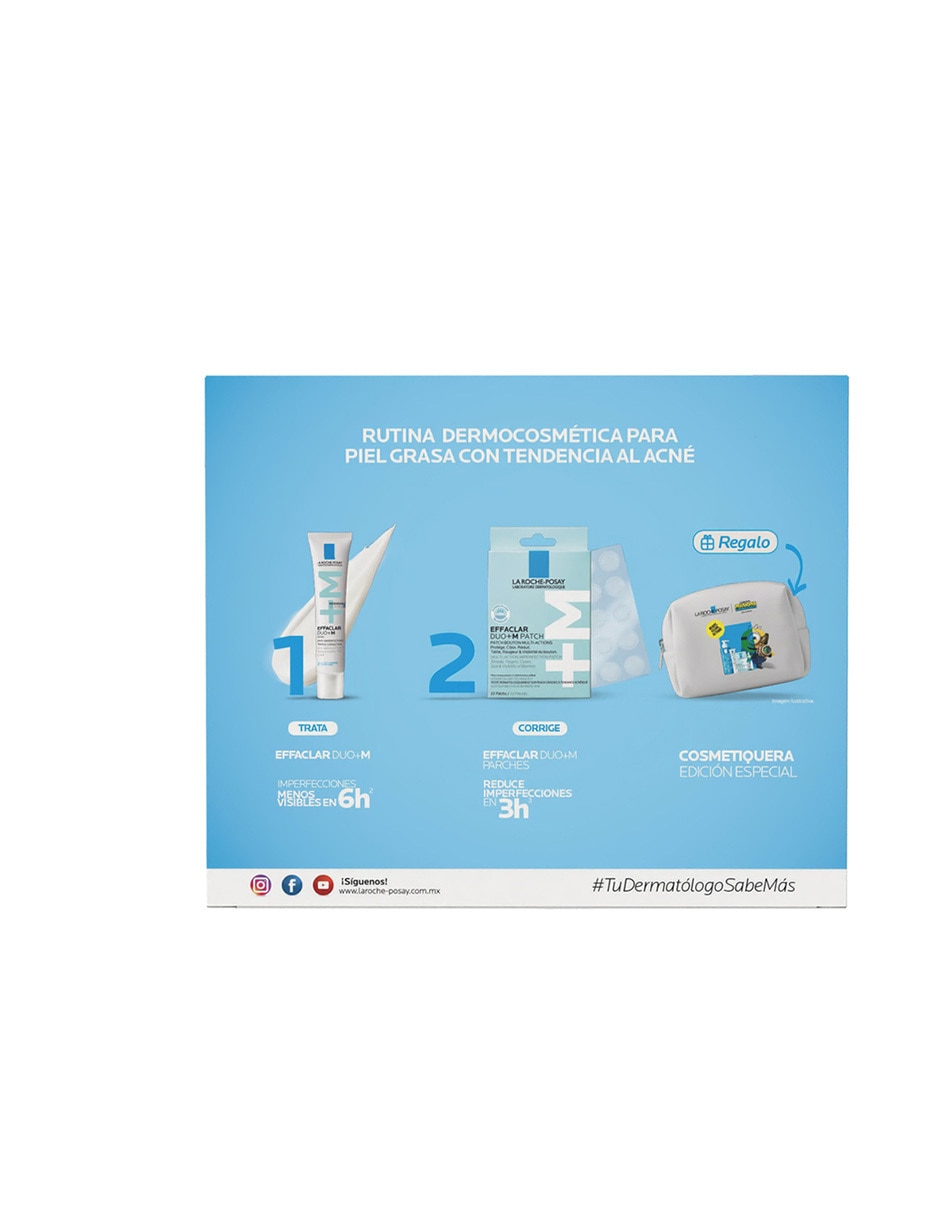 Kit de crema facial recomendada para acné día y noche Effaclar para piel grasa 11