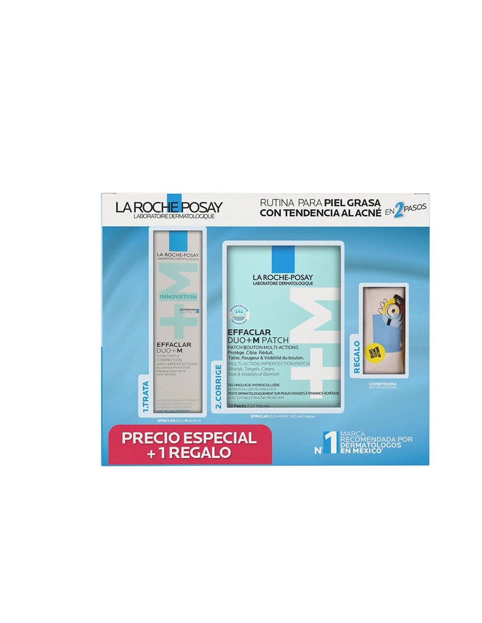 Kit de crema facial recomendada para acné día y noche Effaclar para piel grasa 10