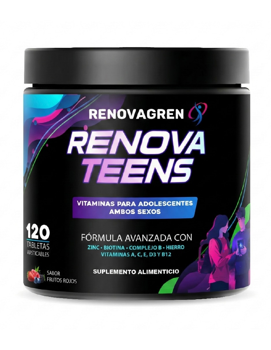 Vitaminas Adolescentes 12-18 años Enfoque Energía 120 tabletas masticables Frutos Rojos con Multivitamínico y Antioxidante sabor Frutos rojos de 120 tabletas Vitaminas Adolescentes 12-18 años Enfoque Energía 120 tabletas masticables Frutos Rojos con Multivitamínico y Antioxidante sabor Frutos rojos de 120 tabletas