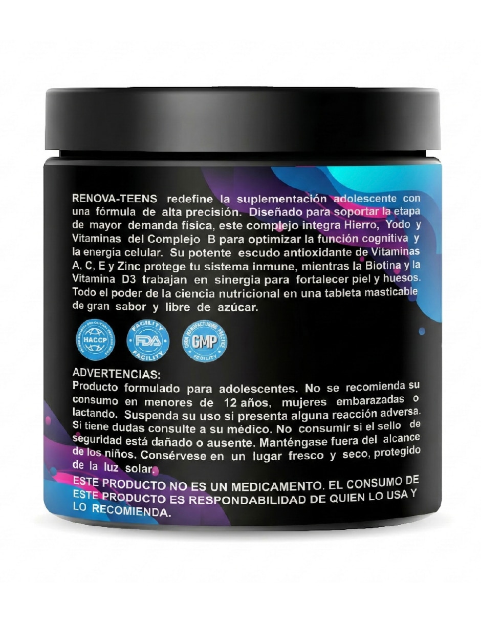 Vitaminas Adolescentes 12-18 años Enfoque Energía 120 tabletas masticables Frutos Rojos con Multivitamínico y Antioxidante sabor Frutos rojos de 120 tabletas 5