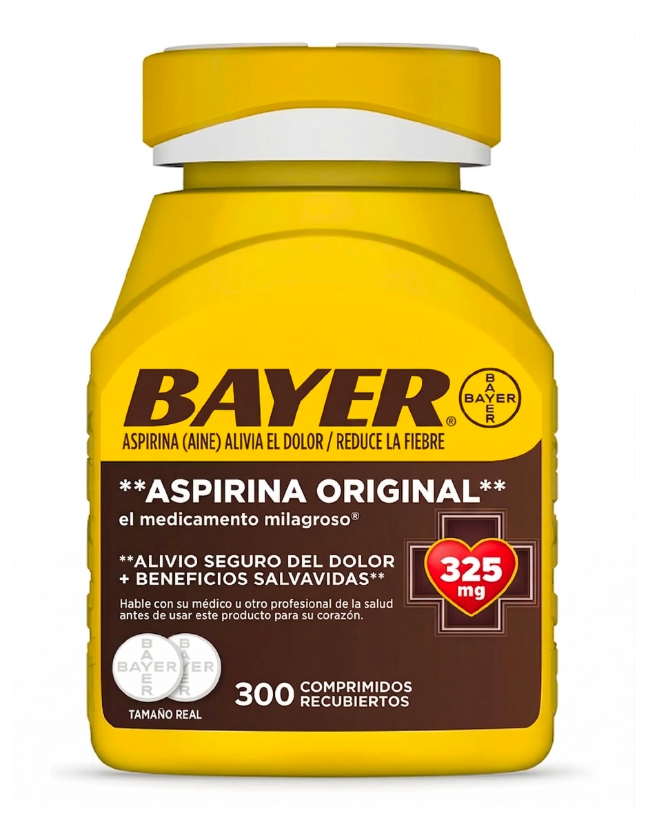 Tabletas para desinflamar y aliviar dolor intenso aspirina 325 mg 200 tabletas alivio confiable y efectivo